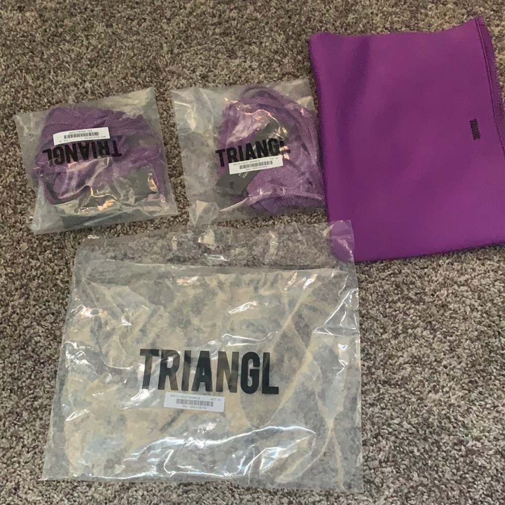 Sparkly purple swimsuit from triangl